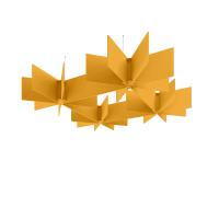 Piano Scales acoustic suspended ceiling raft in yellow 1750 x 1750mm - Echo Grid