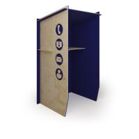 Piano Solo acoustic booth - dark blue trim