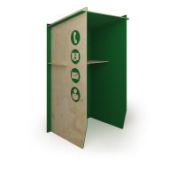 Piano Solo acoustic booth - dark green trim