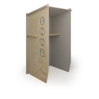 Piano Solo acoustic booth - silver grey trim