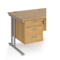 Maestro 25 3 drawer fixed pedestal - oak