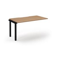 Connex Scalloped 1400 x 800 x 725mm Single Add On Bay - Black Frame / Beech Top