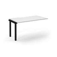 Connex Scalloped 1400 x 800 x 725mm Single Add On Bay - Black Frame / White Top