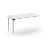 Connex Scalloped 1400 x 800 x 725mm Single Add On Bay - White Frame / White Top
