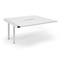 Connex Scalloped 1600 x 1600 x 725mm Back to Back Add On Bay - White Frame / White Top