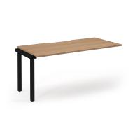Connex Scalloped 1600 x 800 x 725mm Single Add On Bay - Black Frame / Beech Top