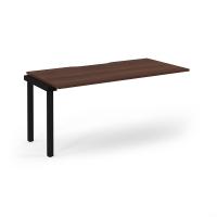 Connex Scalloped 1600 x 800 x 725mm Single Add On Bay - Black Frame / Walnut Top