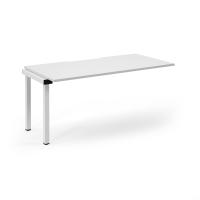 Connex Scalloped 1600 x 800 x 725mm Single Add On Bay - White Frame / White Top