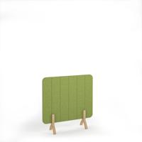 Stripe Acoustic Floor Standing Screen Wooden Legs 1200w 1200h - Fruit Green