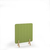Stripe Acoustic Floor Standing Screen Wooden Legs 1200w 1400h - Fruit Green