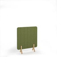 Stripe Acoustic Floor Standing Screen Wooden Legs 1200w 1400h - Reed Green