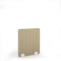 Stripe Acoustic Floor Standing White Metal Base Legs 1200w 1400h - Dark Camel