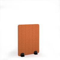 Stripe Acoustic Floor Standing Black Metal Base Legs 1200w 1600h - Tangerine