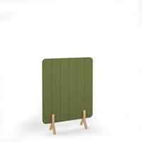 Stripe Acoustic Floor Standing Screen Wooden Legs 1200w 1600h - Reed Green