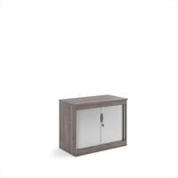 Systems horizontal tambour door cupboard 800mm high - Grey Oak