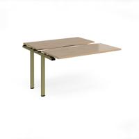 Adapt sliding top add on unit single 1200mm x 1200mm - green frame, kendal oak top