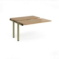 Adapt sliding top add on unit single 1200mm x 1200mm - green frame, oak top