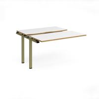 Adapt sliding top add on unit single 1200mm x 1200mm - green frame, white top, oak edge