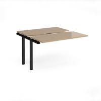 Adapt sliding top add on unit single 1200mm x 1200mm - black frame, kendal oak top