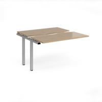 Adapt sliding top add on unit single 1200mm x 1200mm - silver frame, kendal oak top