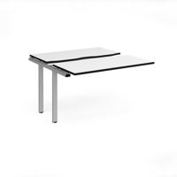 Adapt sliding top add on unit single 1200mm x 1200mm - silver frame, white top, black edge