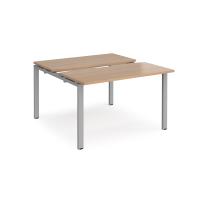 Adapt sliding top starter units 1200mm x 1200mm - silver frame, beech top