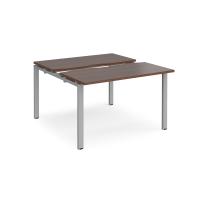 Adapt sliding top starter units 1200mm x 1200mm - silver frame, walnut top