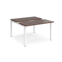 Adapt sliding top starter units 1200mm x 1200mm - white frame, walnut top