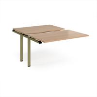 Adapt sliding top add on unit single 1200mm x 1600mm - green frame, beech top