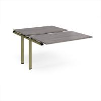 Adapt sliding top add on unit single 1200mm x 1600mm - green frame, grey oak top