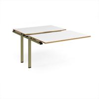 Adapt sliding top add on unit single 1200mm x 1600mm - green frame, white top, oak edge