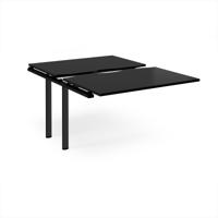 Adapt sliding top add on unit single 1200mm x 1600mm - black frame, black top