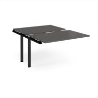 Adapt sliding top add on unit single 1200mm x 1600mm - black frame, storm grey top
