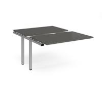 Adapt sliding top add on unit single 1200mm x 1600mm - silver frame, storm grey top