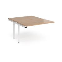 Adapt sliding top add on units 1200mm x 1600mm - white frame, beech top