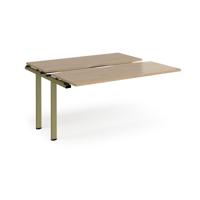 Adapt sliding top add on unit single 1400mm x 1200mm - green frame, kendal oak top