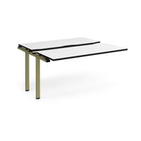 Adapt sliding top add on unit single 1400mm x 1200mm - green frame, white top, black edge