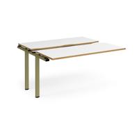 Adapt sliding top add on unit single 1400mm x 1200mm - green frame, white top, oak edge