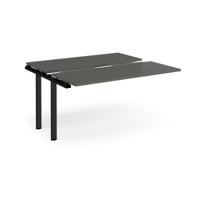 Adapt sliding top add on unit single 1400mm x 1200mm - black frame, storm grey top