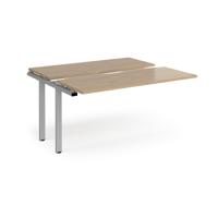 Adapt sliding top add on unit single 1400mm x 1200mm - silver frame, kendal oak top