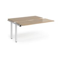 Adapt sliding top add on unit single 1400mm x 1200mm - white frame, kendal oak top