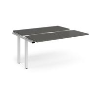 Adapt sliding top add on unit single 1400mm x 1200mm - white frame, storm grey top