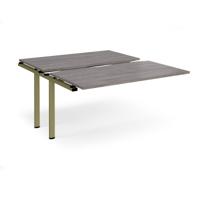 Adapt sliding top add on unit single 1400mm x 1600mm - green frame, grey oak top