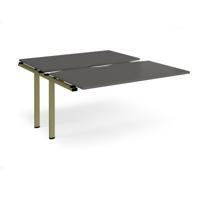 Adapt sliding top add on unit single 1400mm x 1600mm - green frame, storm grey top