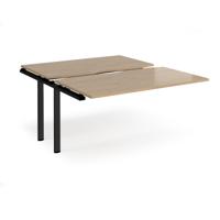 Adapt sliding top add on unit single 1400mm x 1600mm - black frame, kendal oak top