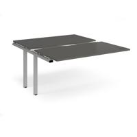 Adapt sliding top add on unit single 1400mm x 1600mm - silver frame, storm grey top