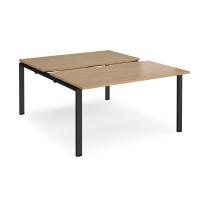 Adapt sliding top starter units back to back 1400mm x 1600mm - black frame, oak top