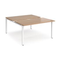 Adapt sliding top starter units 1400mm x 1600mm - white frame, beech top