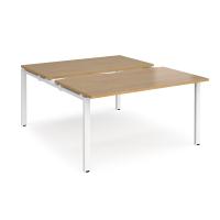 Adapt sliding top starter units 1400mm x 1600mm - white frame, oak top