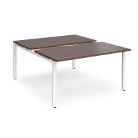 Adapt sliding top starter units 1400mm x 1600mm - white frame, walnut top